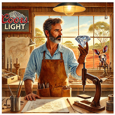 Australian hobby inventor in his lab