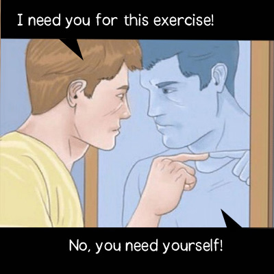 Cartoon about the use of reflexive verbs